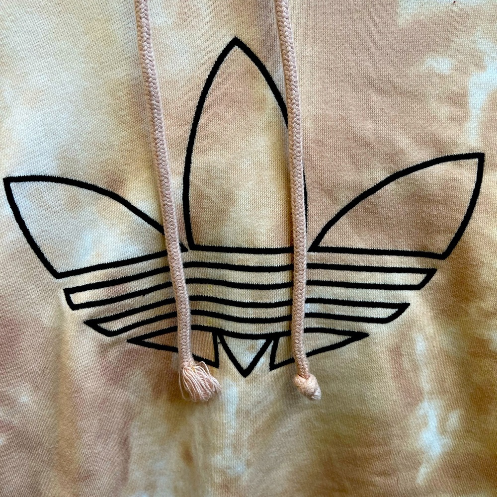 Women’s Adidas tan and white hoodie